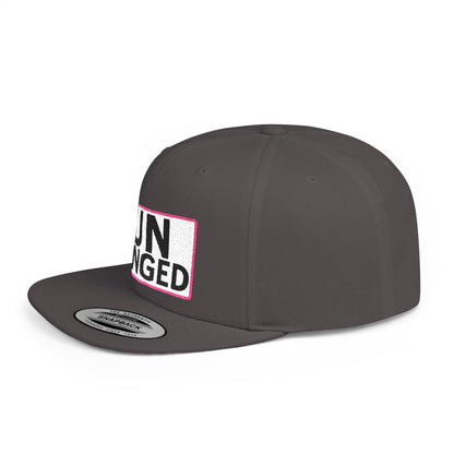 UNHINGED Embroidered Snapback Hat | Funny Statement Cap | Bold Streetwear Flat Bill | Dark Humor Gift