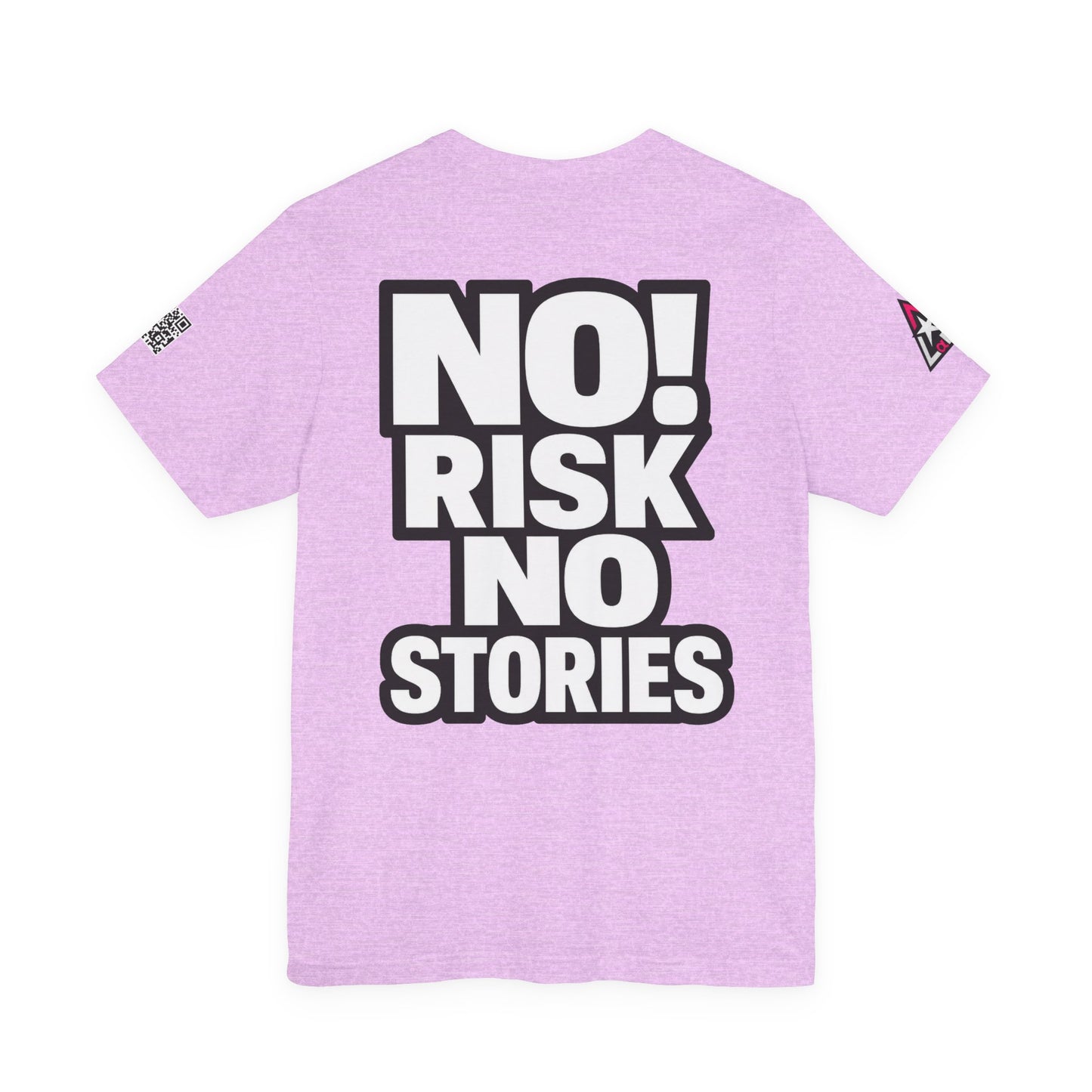 No Risk No Stories – Bold Motivational Graphic TeeNo Risk No Stories – Bold Motivational Graphic Tee
