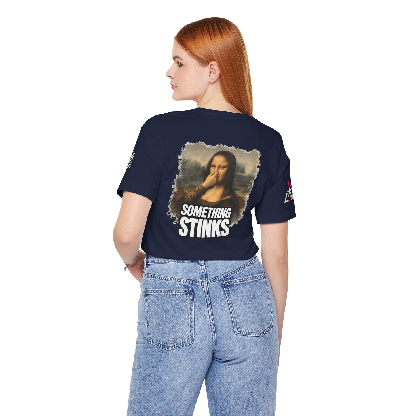 Something Stinks – Funny Mona Lisa Parody Graphic Tee