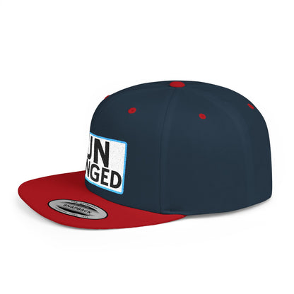 UNHINGED Embroidered Snapback Hat | Funny Statement Cap | Bold Streetwear Flat Bill | Dark Humor Gift