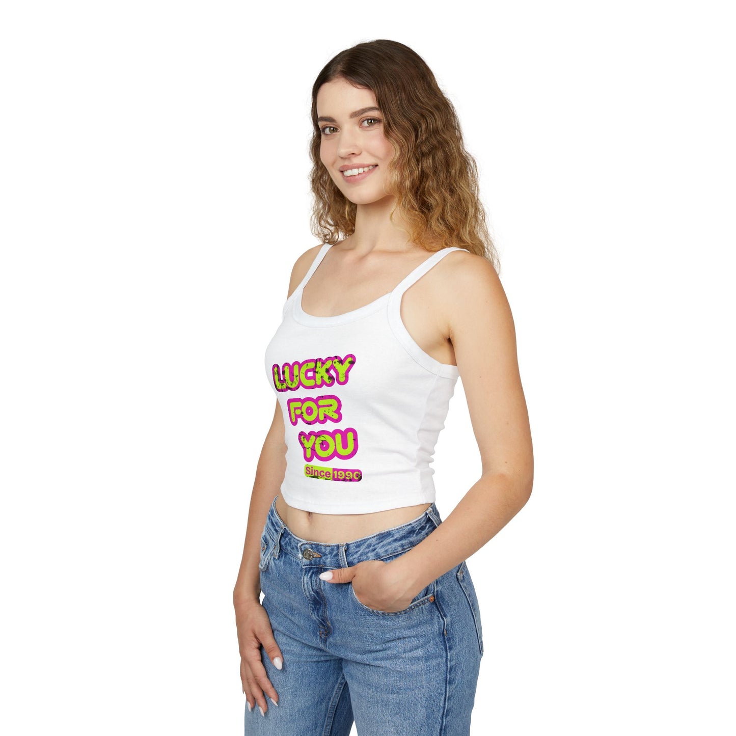 LUCKY FOR YOU SINCE 1990 | Vintage Spaghetti tank | Retro Streetwear