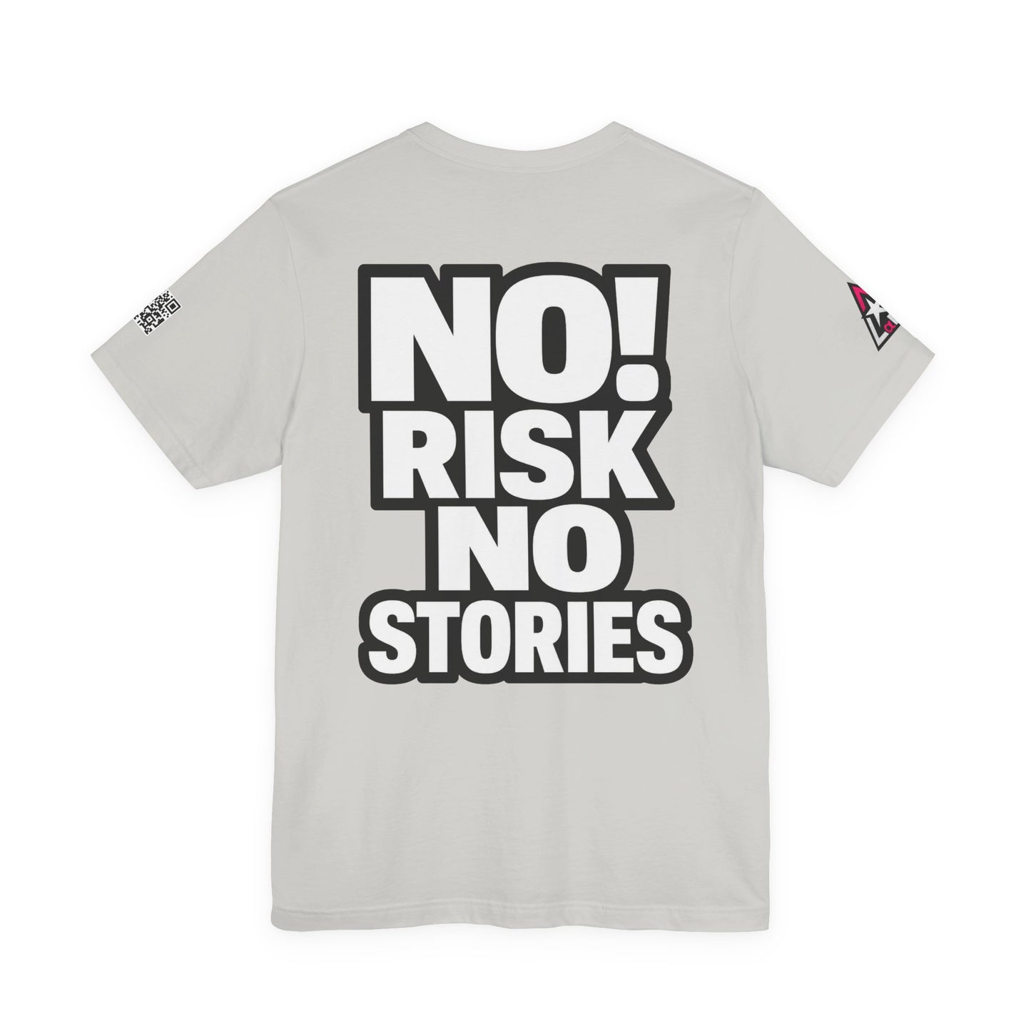 No Risk No Stories – Bold Motivational Graphic TeeNo Risk No Stories – Bold Motivational Graphic Tee