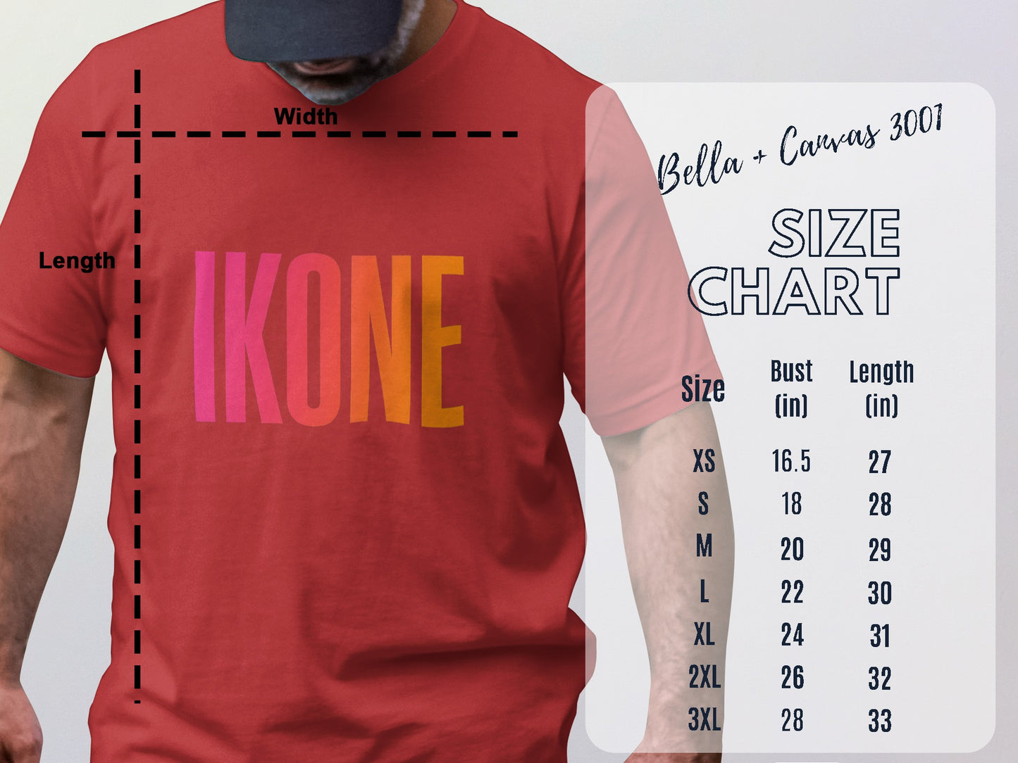 Stylish IKONE Unisex Red Graphic T-Shirt