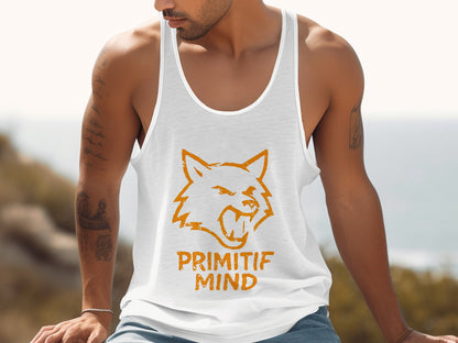 Primitif Mind Wolf Graphic White Sleeveless product
