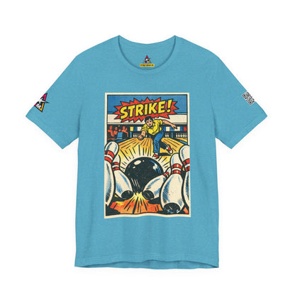Strike Graphic T-Shirt | Bowling Streetwear Tee | Retro Bowling Shirt  STRIKE.