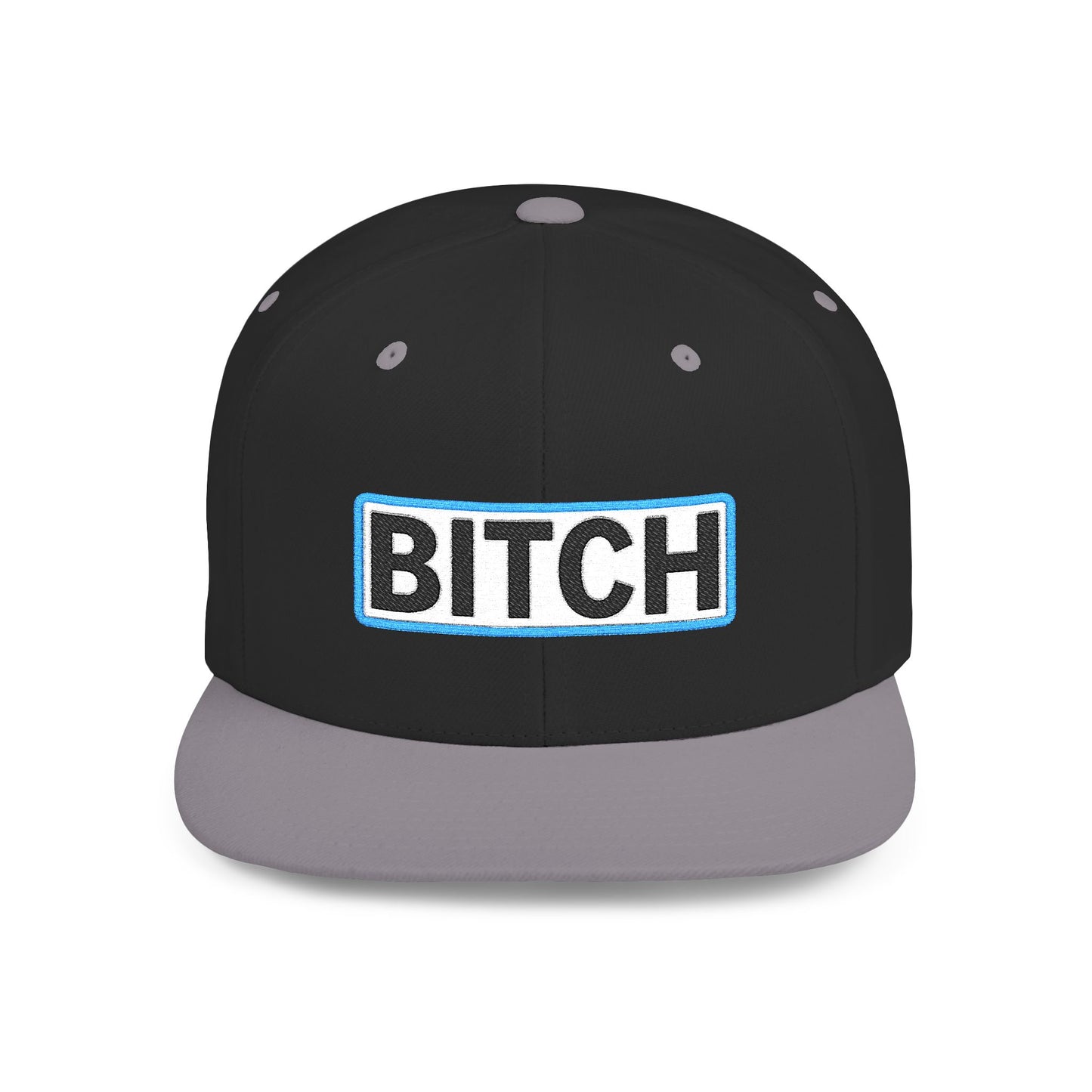 BITCH Embroidered Snapback Hat | Funny Statement Cap | Bold Streetwear Flat Bill | Conversation Starter Gift