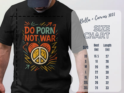 Do Porn Not War Graphic Tee Shirt product type