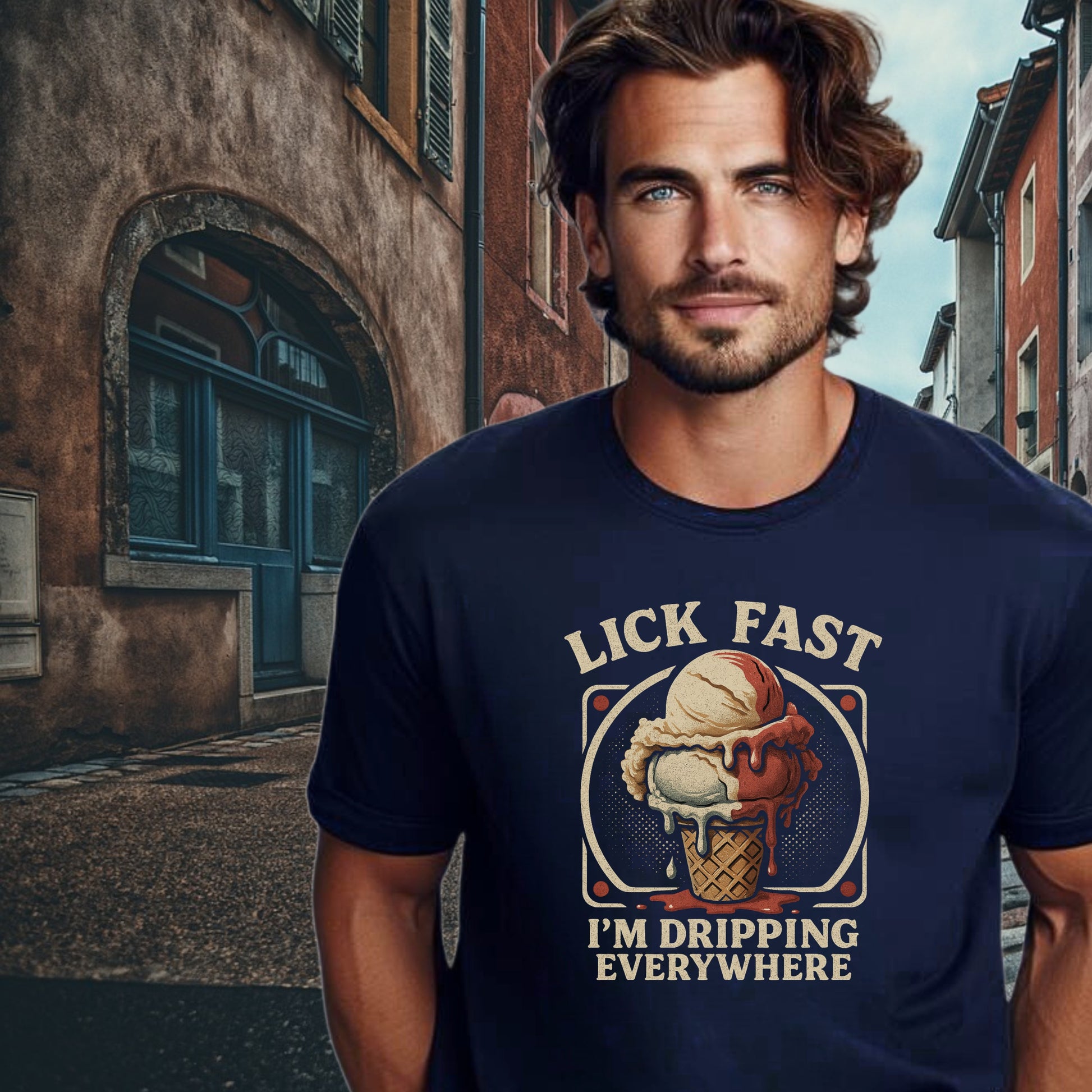 Lick Fast I'm Dripping Everywhere Novelty Shirt