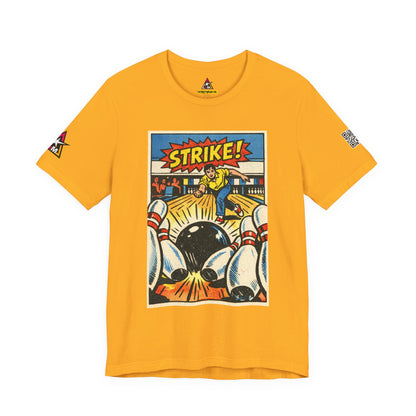 Strike Graphic T-Shirt | Bowling Streetwear Tee | Retro Bowling Shirt  STRIKE.