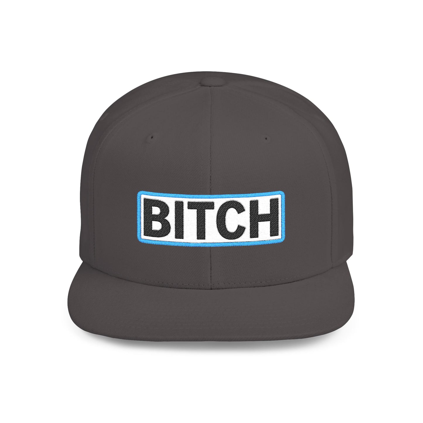 BITCH Embroidered Snapback Hat | Funny Statement Cap | Bold Streetwear Flat Bill | Conversation Starter Gift
