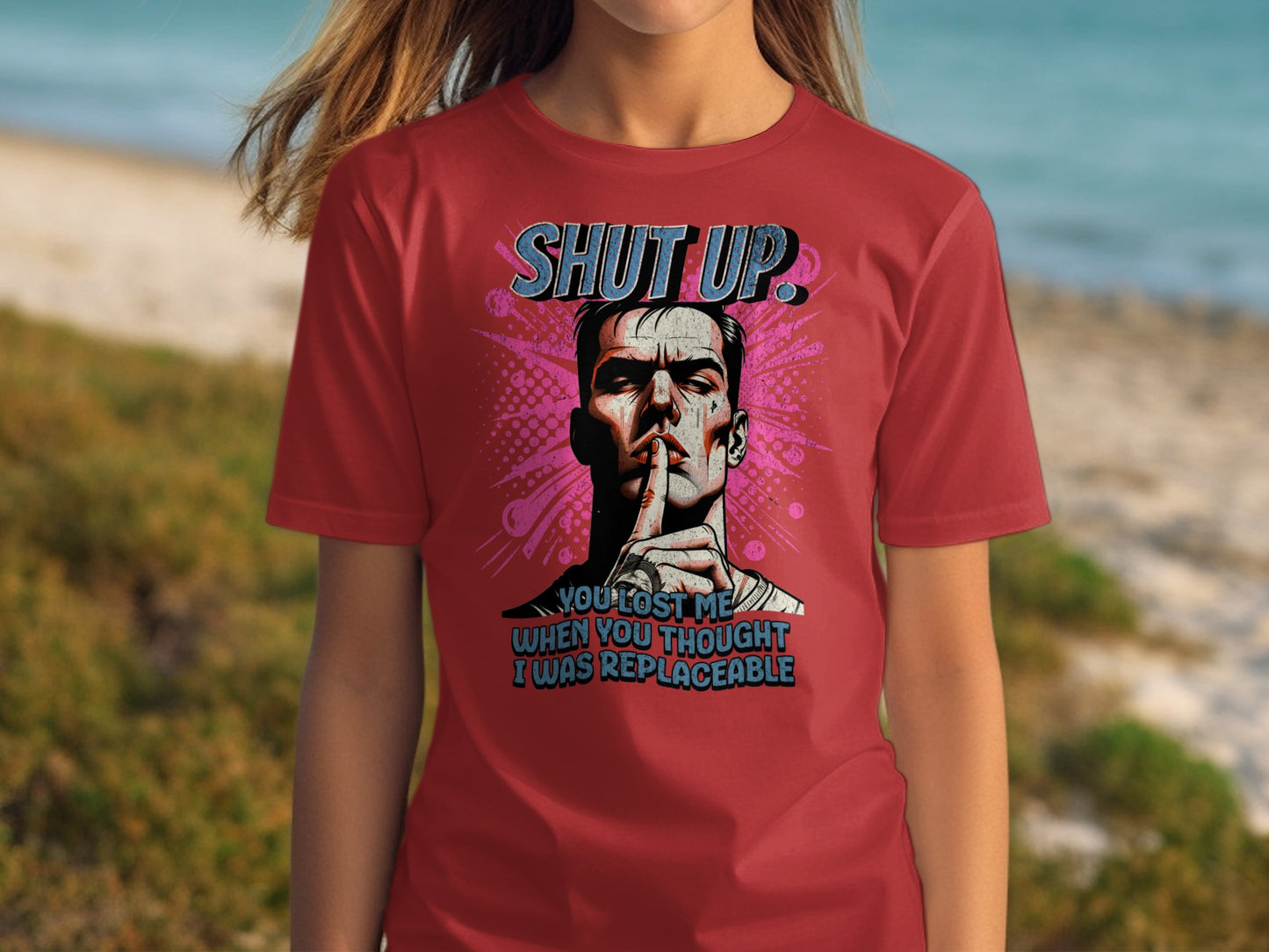 Shut Up You Lost Me Graphic Print T-Shirt product