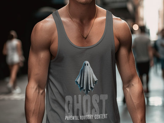 Ghost Parental Advisory Halloween Tank Top product