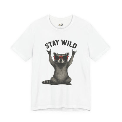Stay Wild Raccoon Tee – Unisex Streetwear Graphic Tee