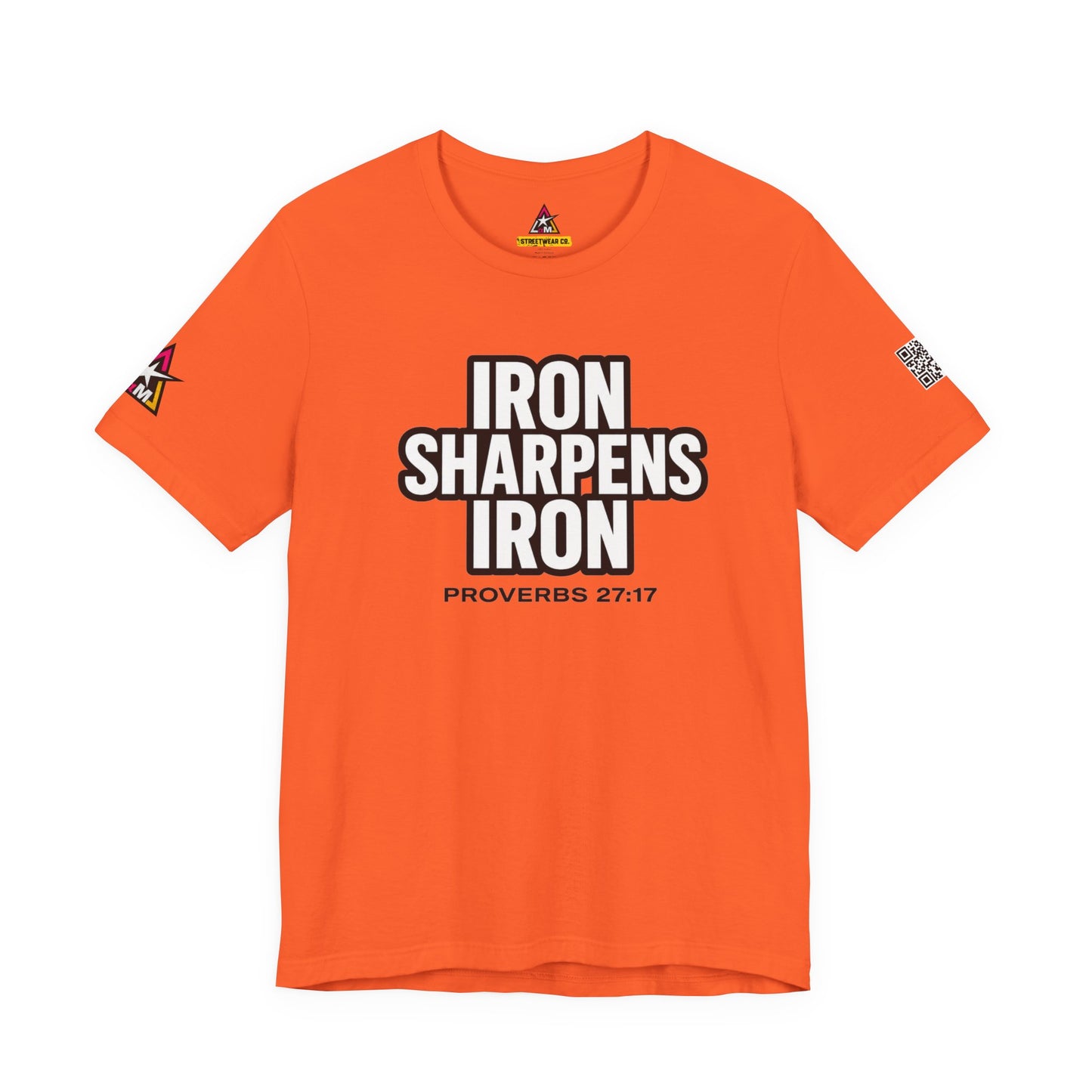 Iron Sharpens Iron Graphic T-Shirt | Proverbs 27:17 Christian Tee | Faith & Strength Streetwear