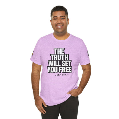 The Truth Will Set You Free Graphic T-Shirt | John 8:32 Bible Verse Tee | Christian Streetwear