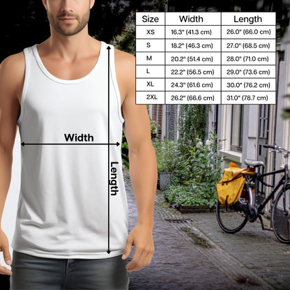 Comfortable White Tank Top Men Sizes Chart product type