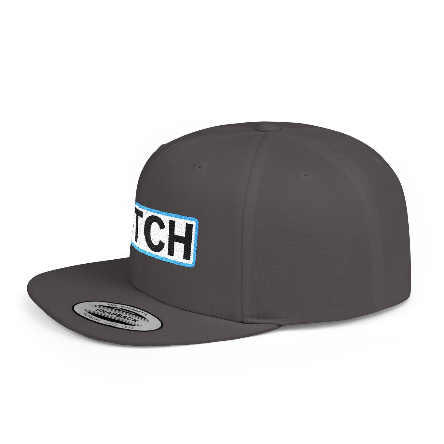 BITCH Embroidered Snapback Hat | Funny Statement Cap | Bold Streetwear Flat Bill | Conversation Starter Gift