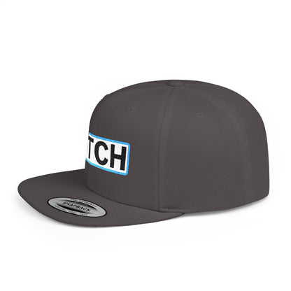 BITCH Embroidered Snapback Hat | Funny Statement Cap | Bold Streetwear Flat Bill | Conversation Starter Gift