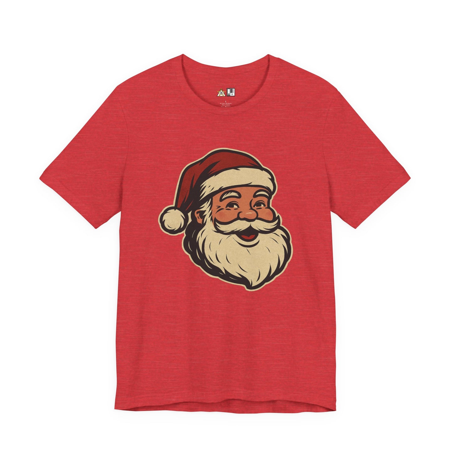 Classic Santa Smile – Vintage Unisex Christmas Graphic T-Shirt