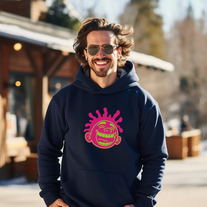 Vibrant Smile Neon Graphic Hoodie for Stylish Streetwear