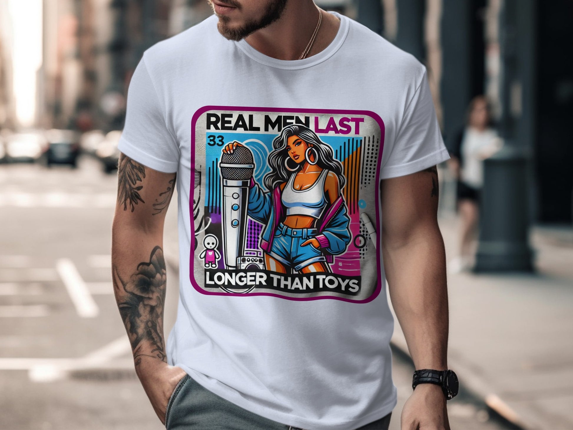 Real Men Last Longer Than Toys Graphic T-shirt product