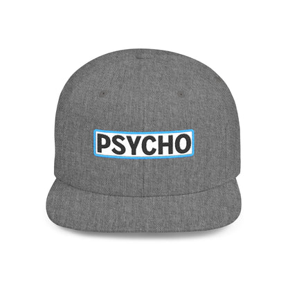 PSYCHO Embroidered Snapback Hat | Funny Statement Cap | Bold Streetwear Flat Bill | Conversation Starter Gift