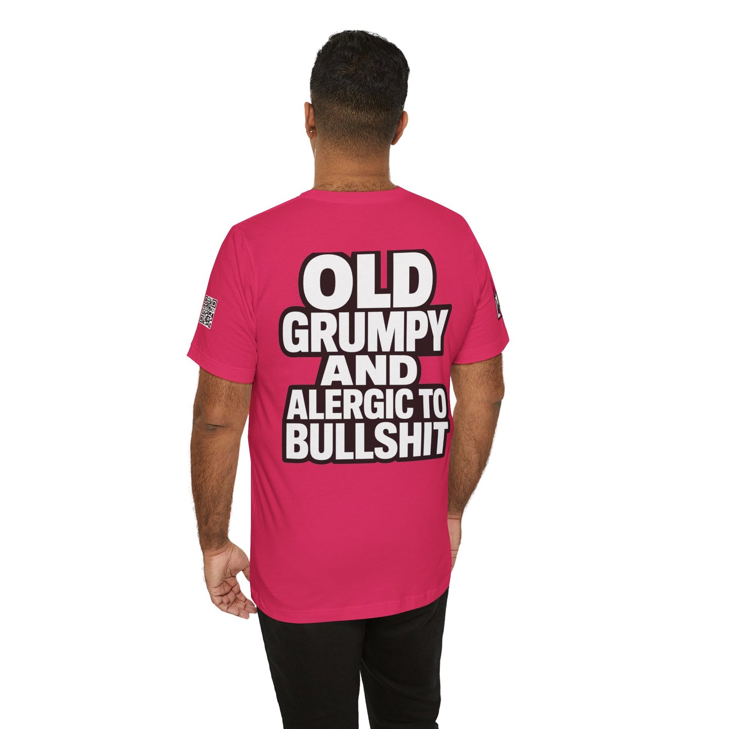 Old Grumpy & Allergic to Bullshit Graphic T-Shirt | Funny Sarcastic Tee