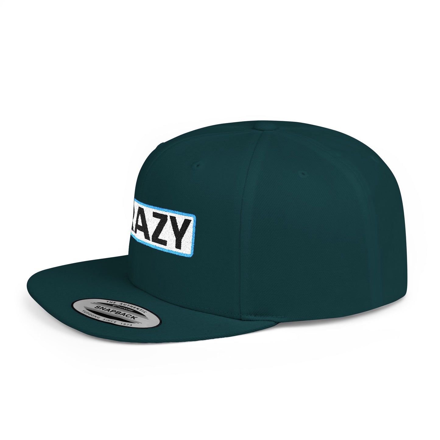 CRAZY Embroidered Snapback Hat | Funny Statement Cap | Bold Streetwear Flat Bill | Conversation Starter Gift