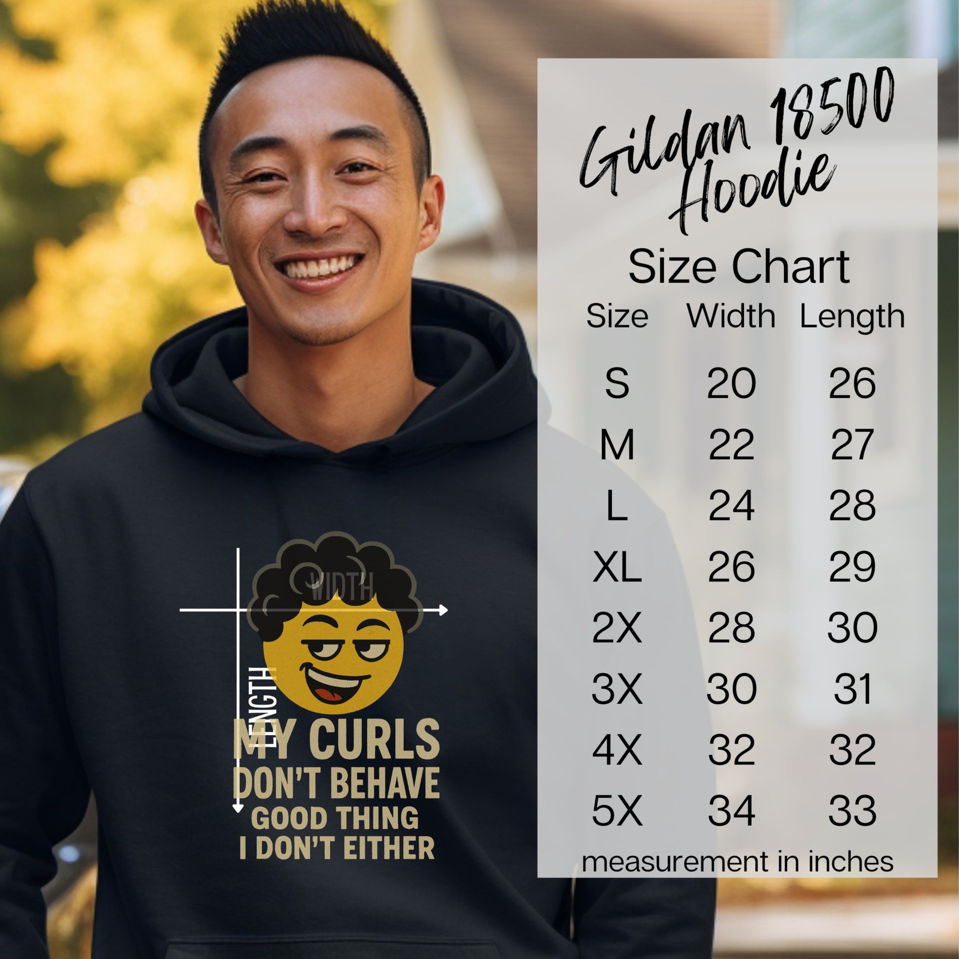 Funny My Curls Don't Behave Gildan 18500 Hoodie product