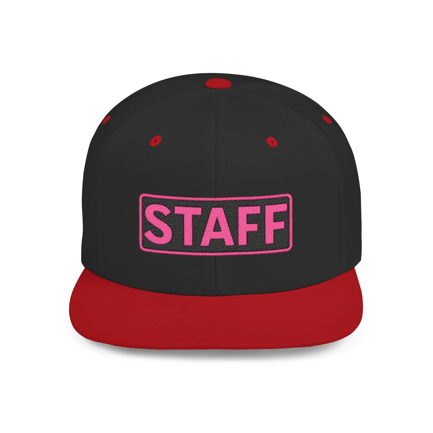 STAFF Embroidered Snapback Hat | Funny Event Crew Cap | Minimalist Streetwear Hat | Festival & Team Uniform Cap