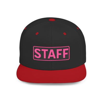 STAFF Embroidered Snapback Hat | Funny Event Crew Cap | Minimalist Streetwear Hat | Festival & Team Uniform Cap