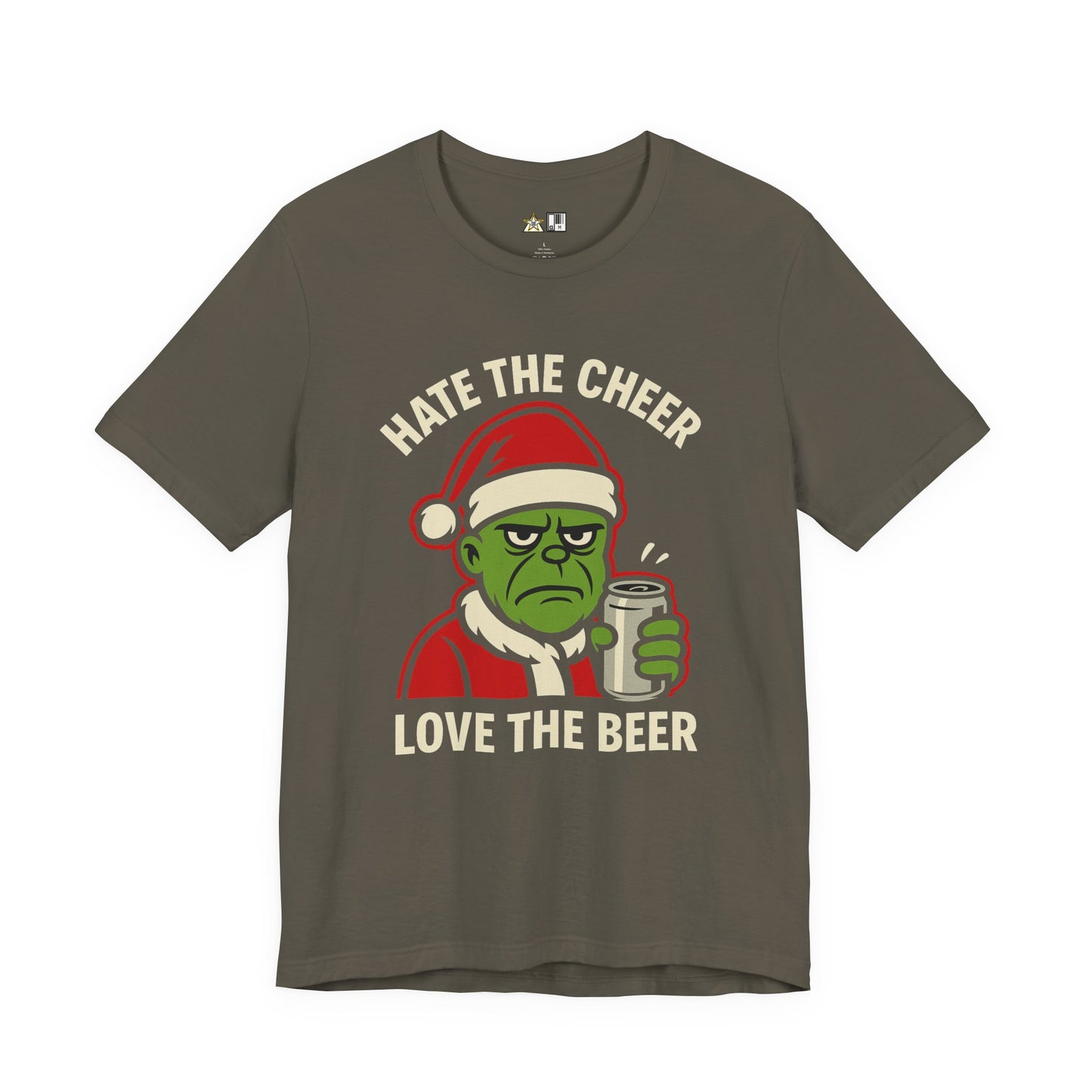 Hate the Cheer Love the Beer – Unisex Bold Holiday Graphic Tee