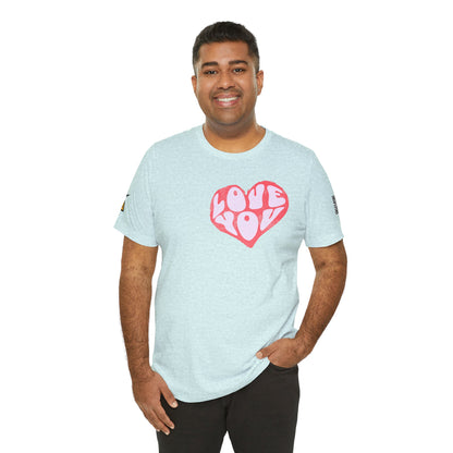 Love You Graphic T-Shirt | Heart Graphic Tee | Cute Retro Streetwear Shirt