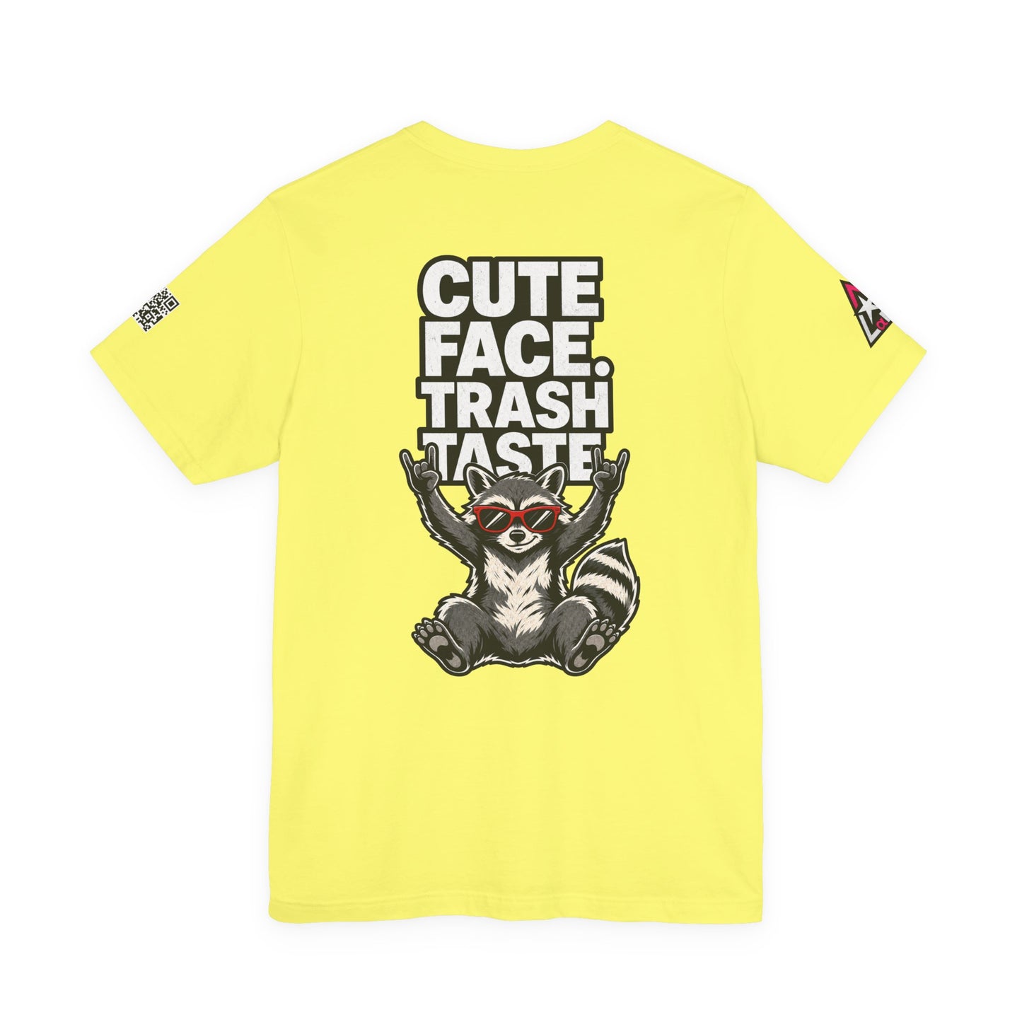Cute Face, Trash Taste – Funny Raccoon Graphic Tee