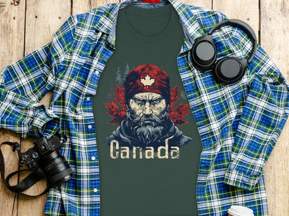 Canada Red Beanie Bear Graphic Design Shirt product