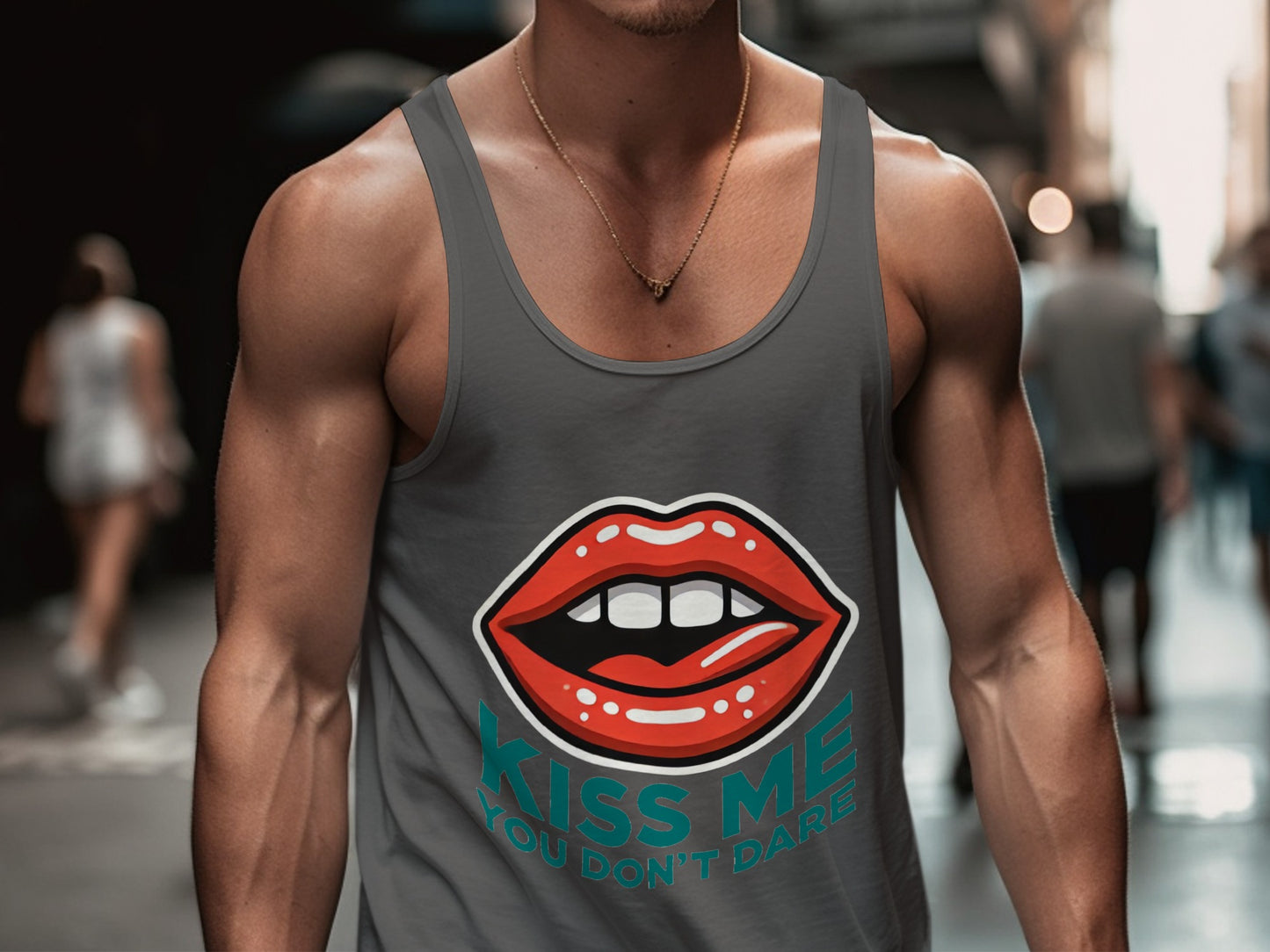 Kiss Me You Don't Dare Graphic Tank Top product type