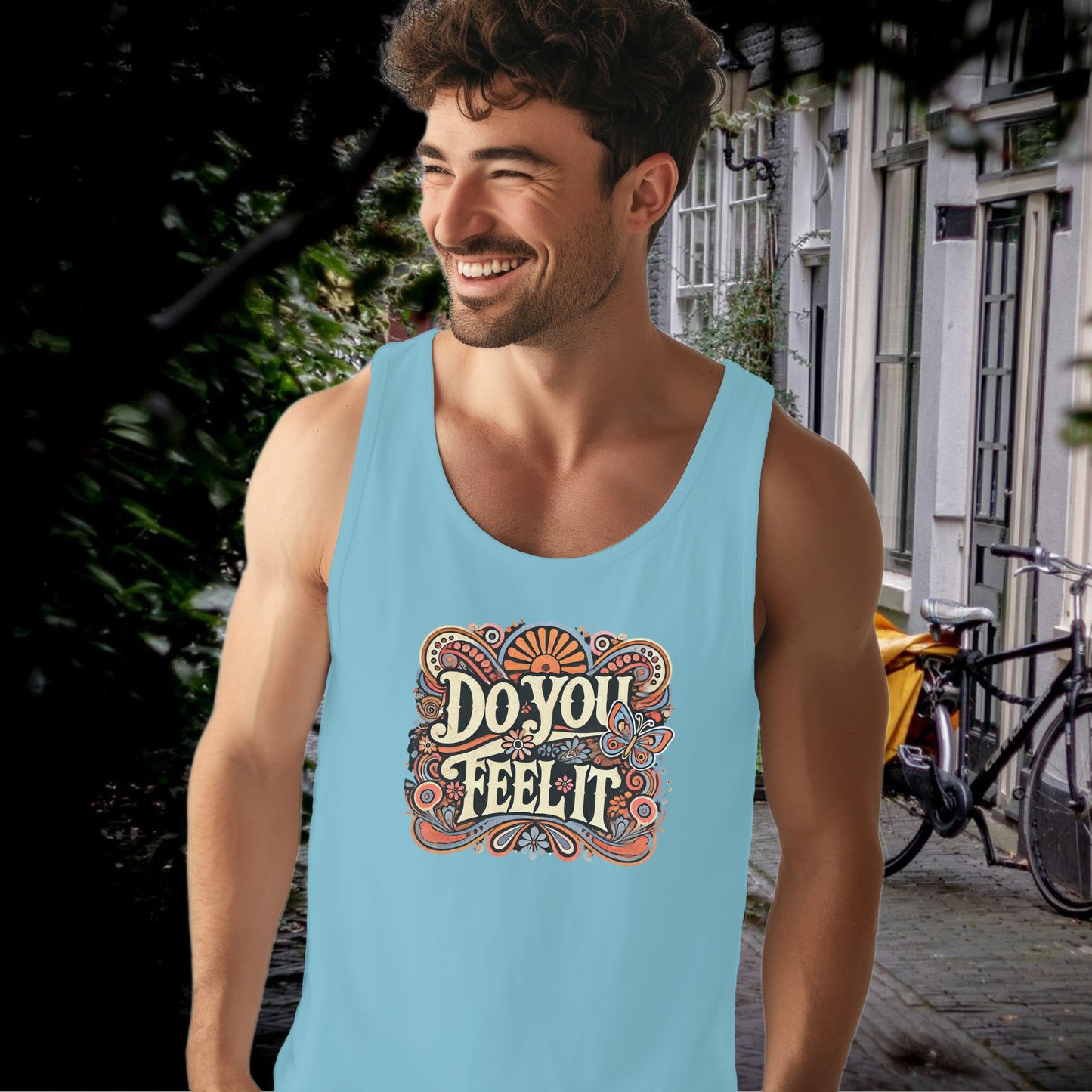 Do You Feel it Graphic Print Men's Tank Top product type
