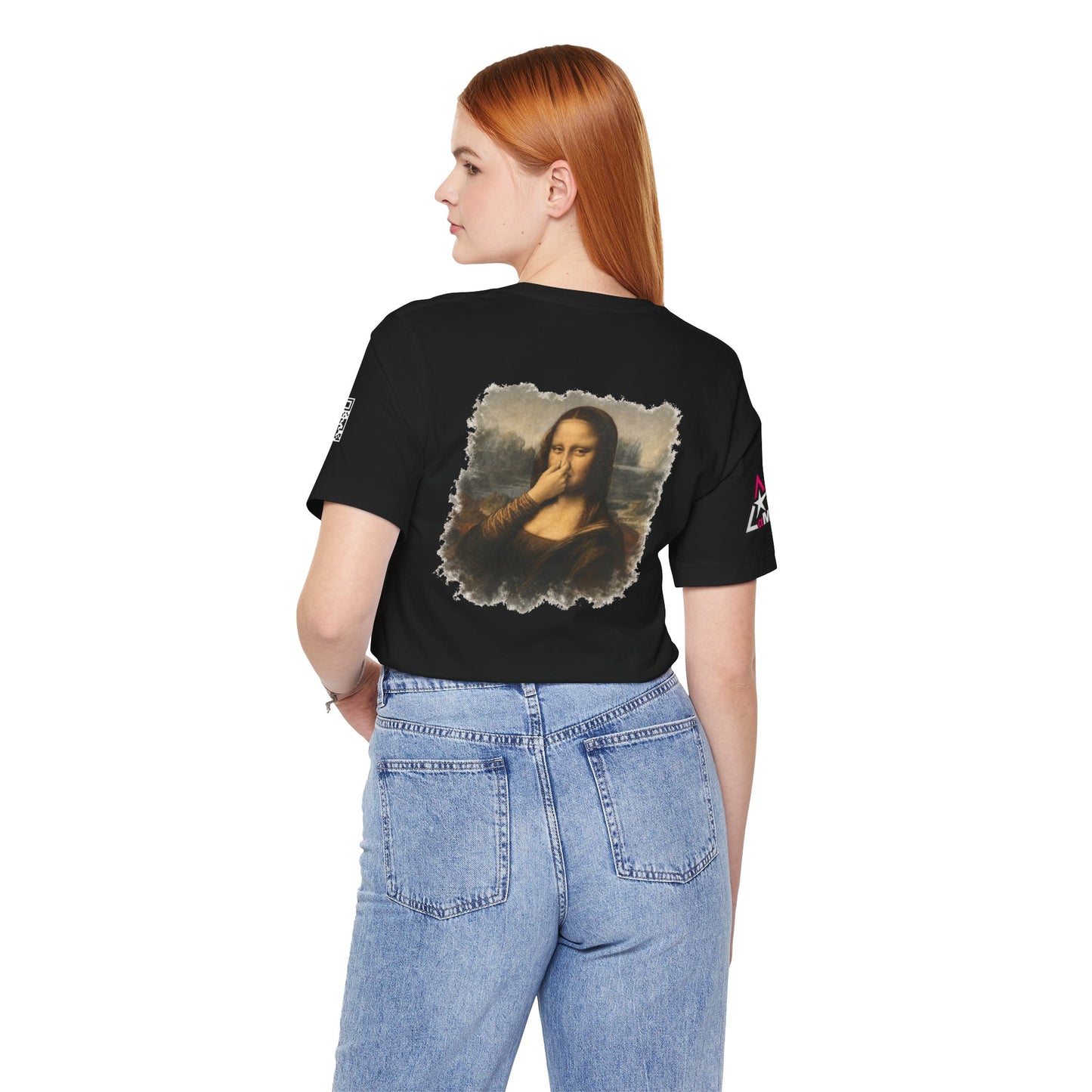 Something Smells Like Bullshit Graphic T-Shirt | Mona Lisa Parody Tee