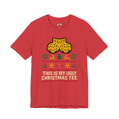 This Is My Ugly Christmas Tee Bold Reindeer & Gold Balls Ornament Holiday T-Shirt