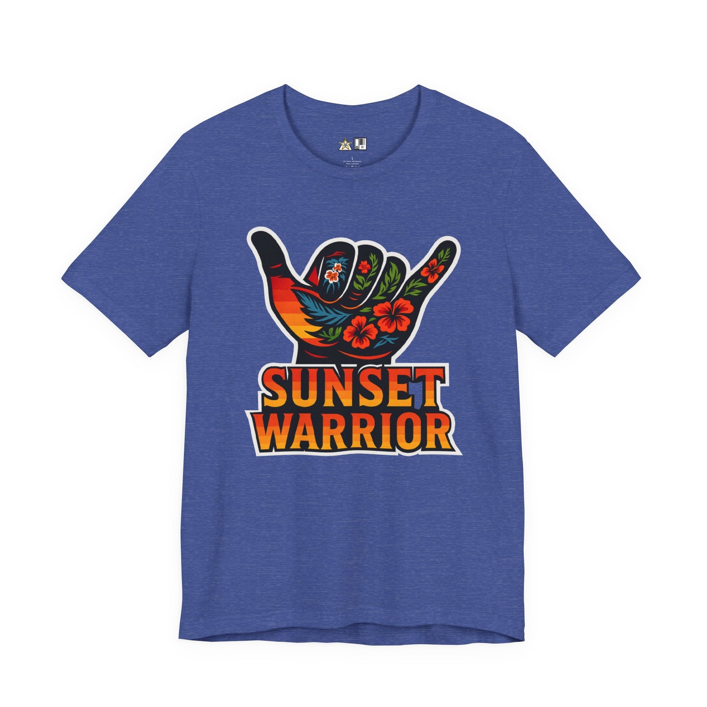 Sunset Warrior Shaka – Unisex Bold Streetwear Graphic Tee