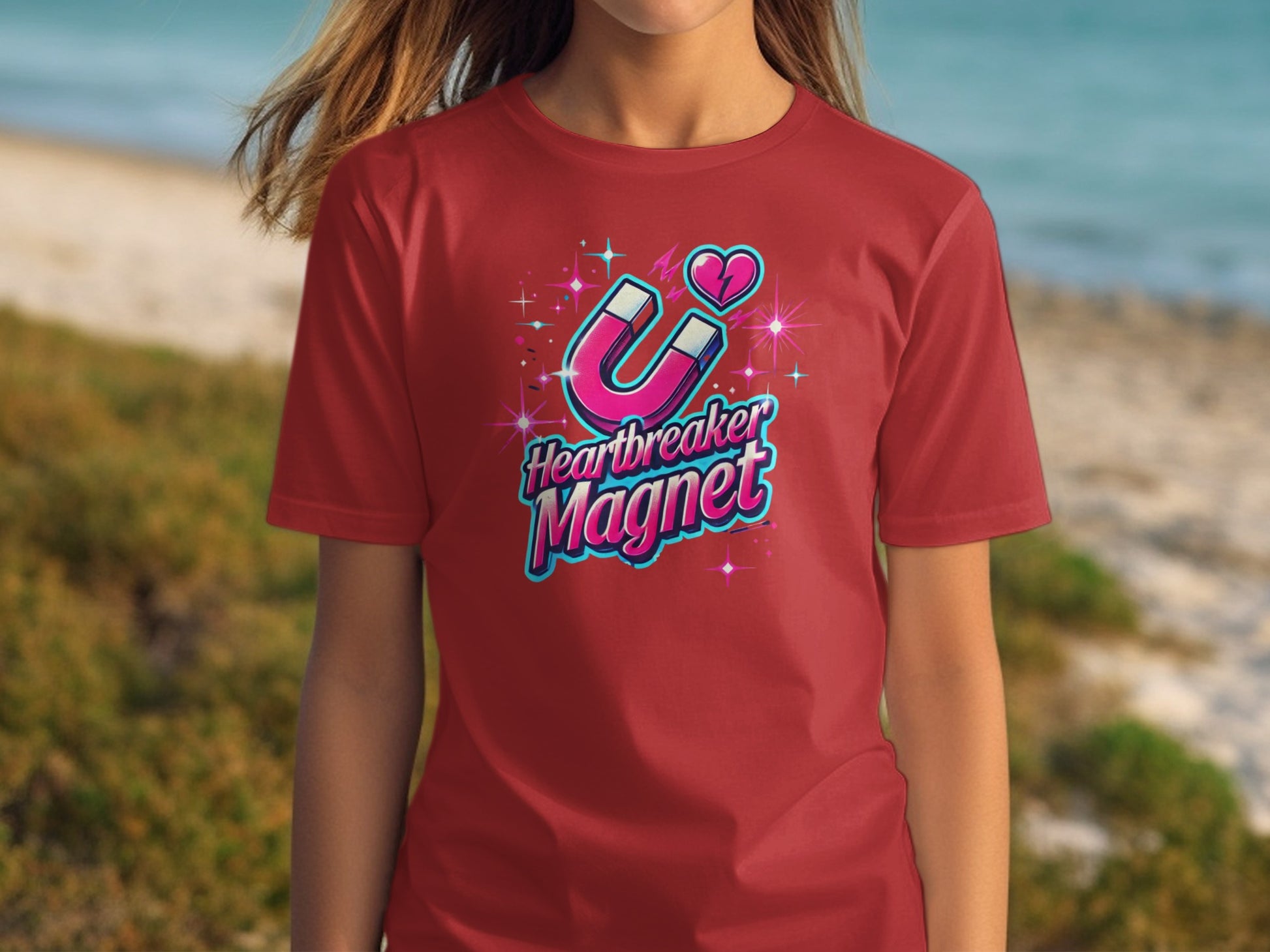 Heartbreaker Magnet Graphic Red T-Shirt product type