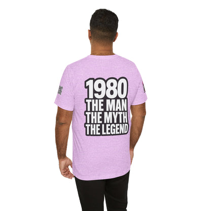 1980 The Man The Myth The Legend Graphic T-Shirt | 1980 Birthday Tee | Vintage Legend Shirt