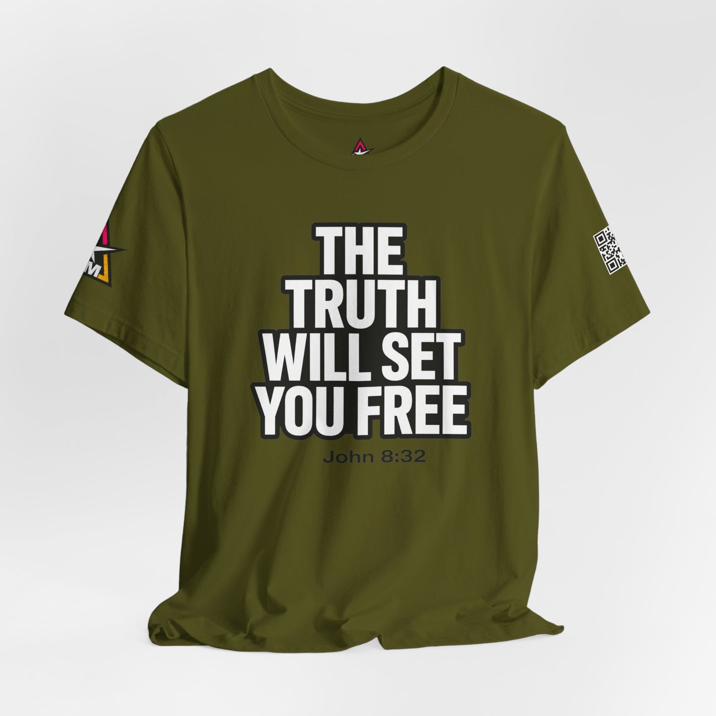 The Truth Will Set You Free Graphic T-Shirt | John 8:32 Bible Verse Tee | Christian Streetwear
