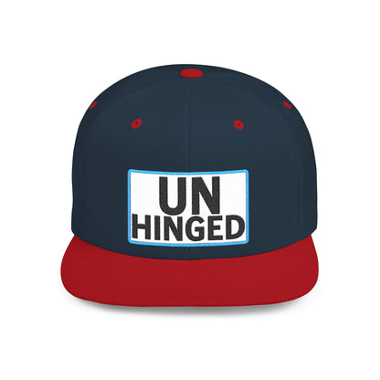 UNHINGED Embroidered Snapback Hat | Funny Statement Cap | Bold Streetwear Flat Bill | Dark Humor Gift