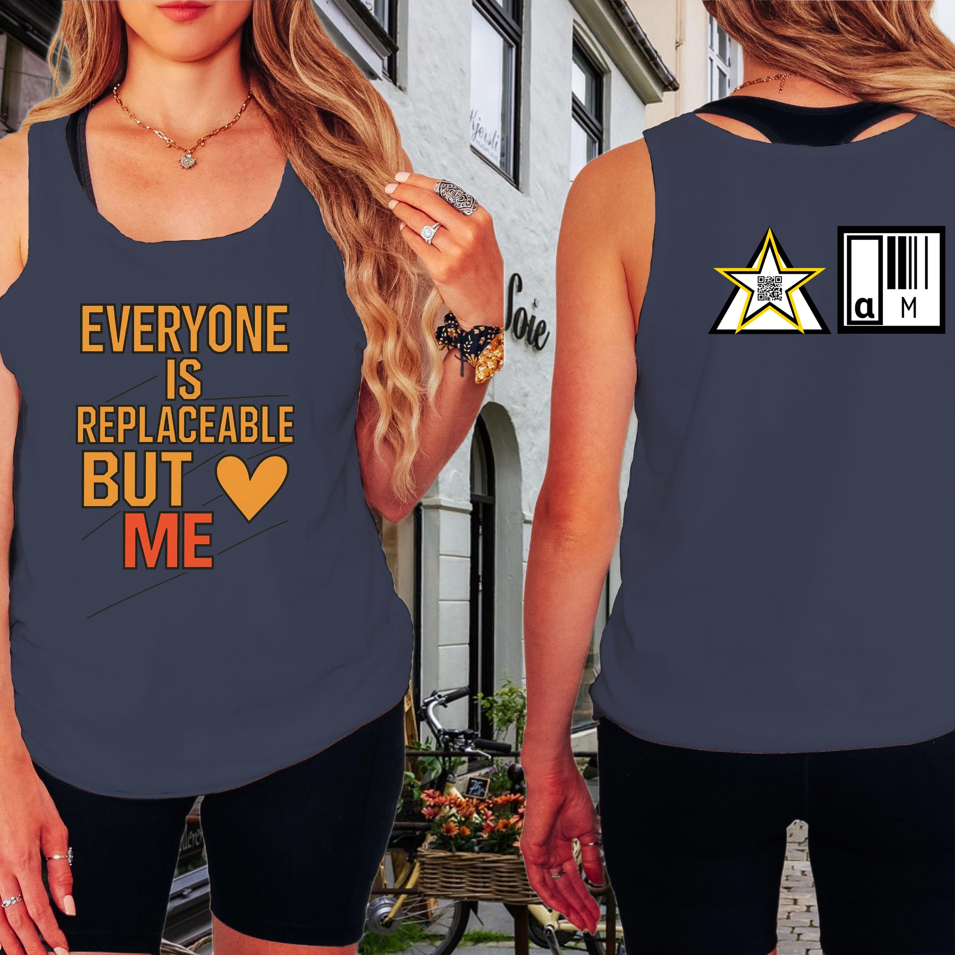 Everyone Is Replaceable But Me Heart Tank Top Product Type