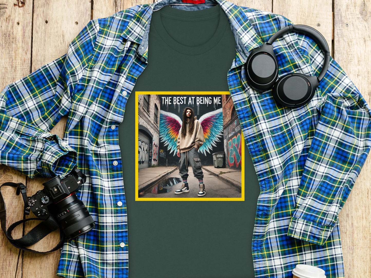 The Best At Being Me Colorful Wing Graphic Tee product