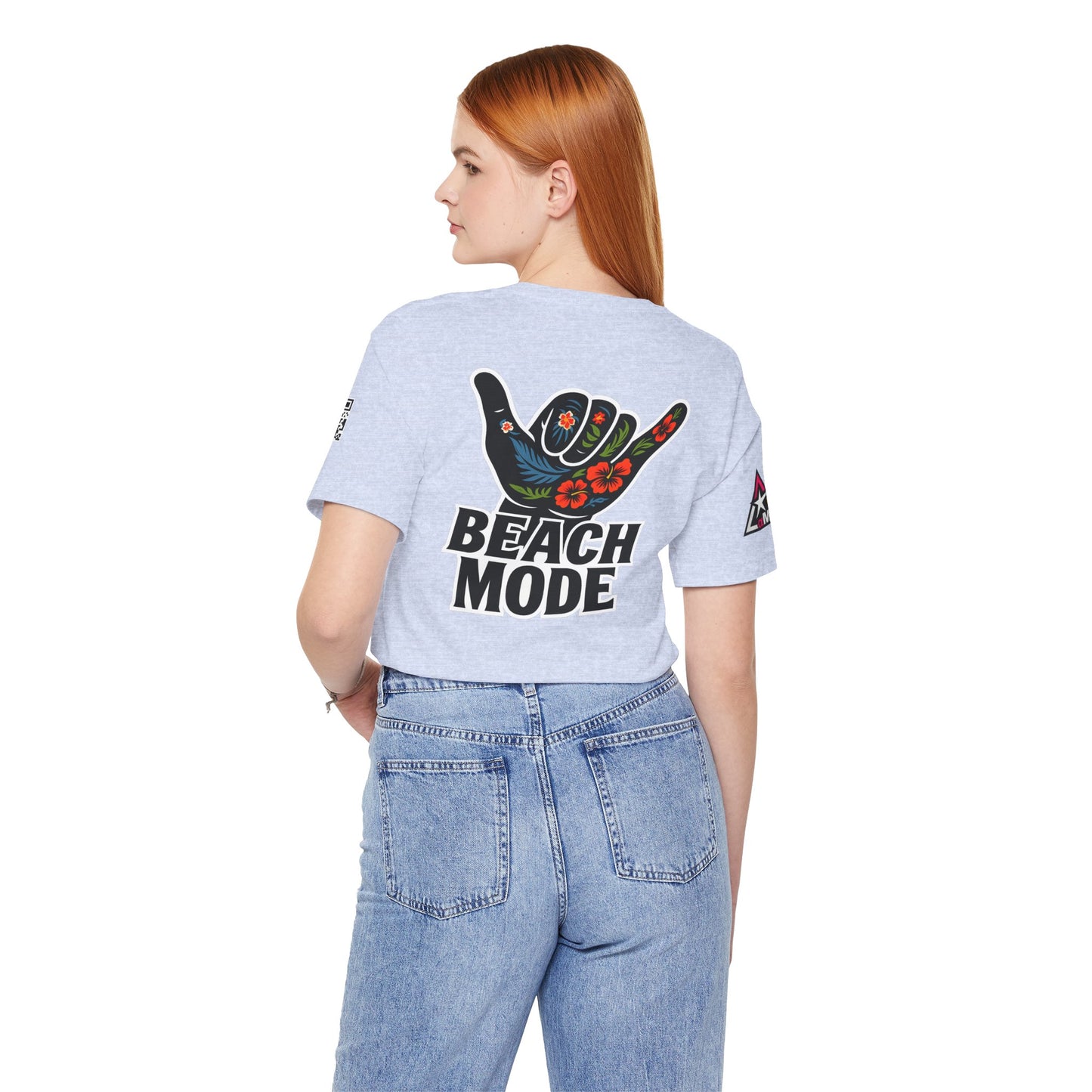 Beach Mode Graphic T-Shirt | Shaka Hand Tropical Tee | Summer Streetwear