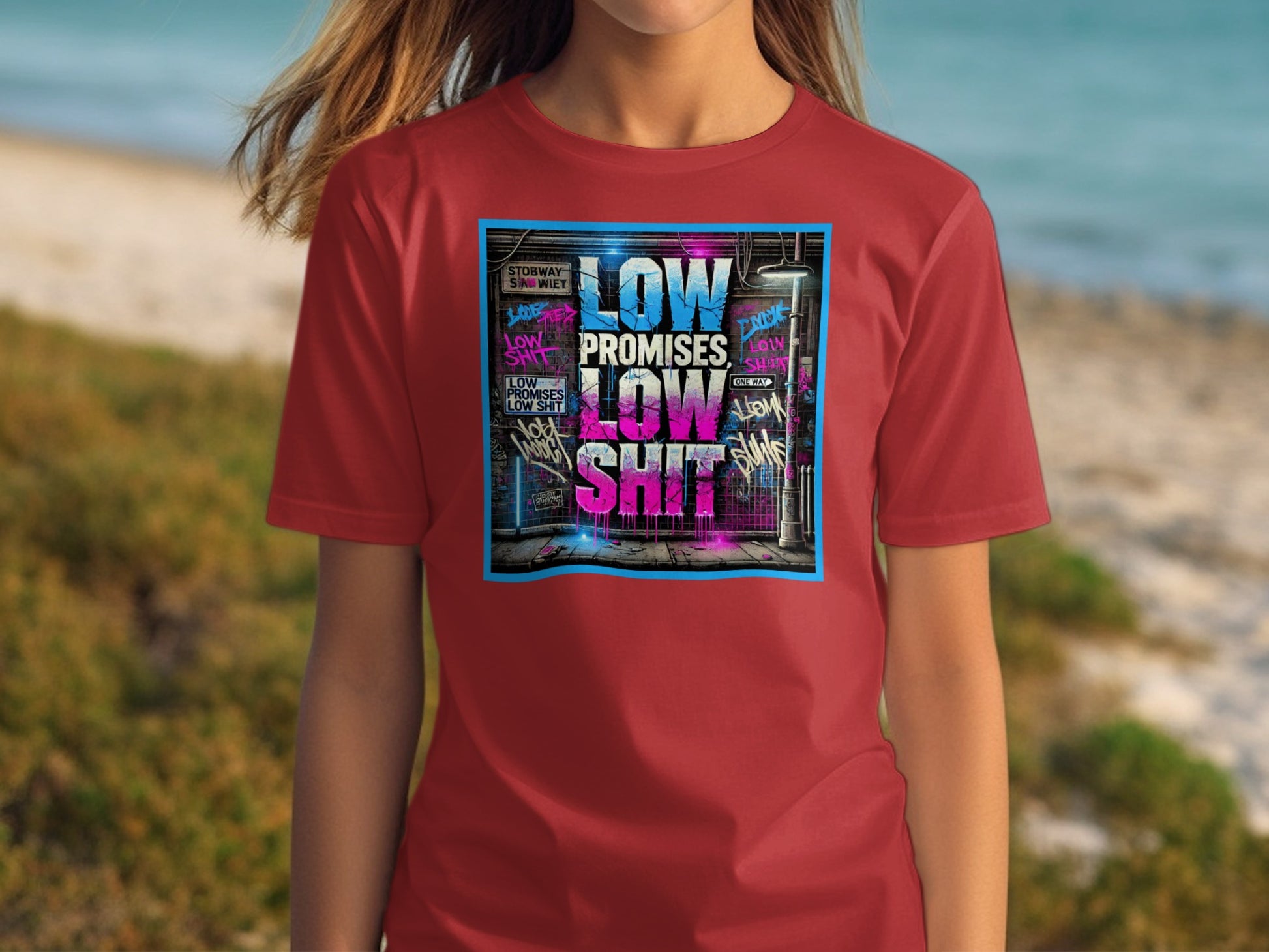 Low Promises Low Shit Graffiti Art T-shirt product type