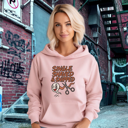 Single Shaved Snipped Hoodie with Fun Graphic Design