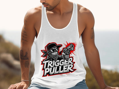 Trigger Puller Graphic Print Casual Tank Top product type